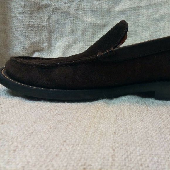 A Testoni Moc Toe Slip On Loafer Shoes 9 Casual - Picture 3 of 8